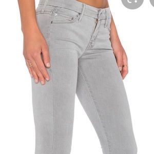 Mother Jeans Women's Gray Looker Ankle Fray Jeans